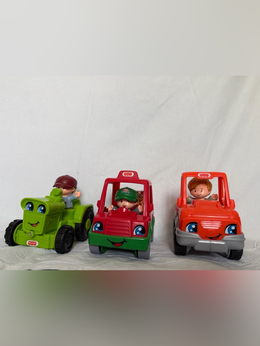 Fisher-Price Red and Green Smiling Toy Truck with Driver